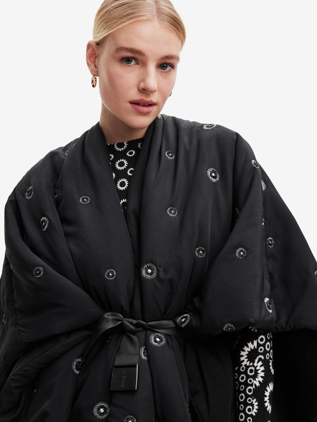 Desigual Schwarzer Desigual Damen Mini Atre Elbrus Winter Poncho
