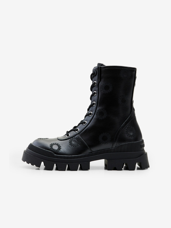 Desigual Schwarze Desigual Track Hiking Galactic Damenstiefel