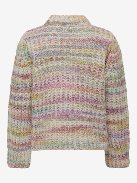 ONLY Rosa und beigefarbener Pullover mit Muster für Mädchen ONLY Carma