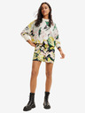 Desigual Grüner und weißer gemusterter Damenpullover von Desigual Tropi