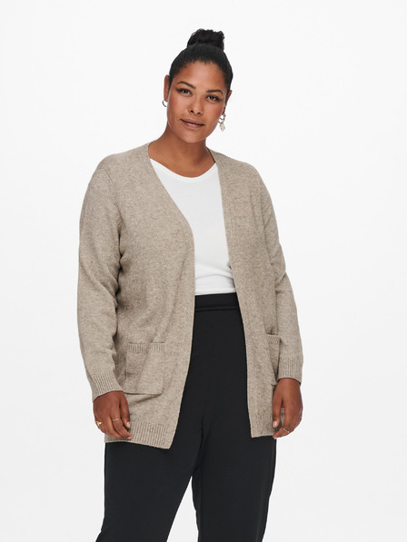 ONLY CARMAKOMA Beigefarbene Strickjacke ONLY CARMAKOMA Esly