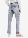 Desigual Hellblaue Desigual Damenjeans mit gerader Passform Mickey Rock