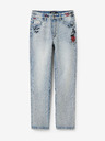 Desigual Hellblaue Desigual Damenjeans mit gerader Passform Mickey Rock