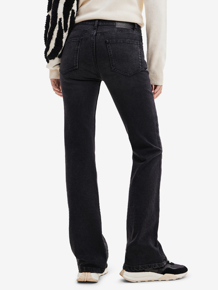 Desigual Schwarze Damenjeans mit ausgestellter Passform Desigual Rem