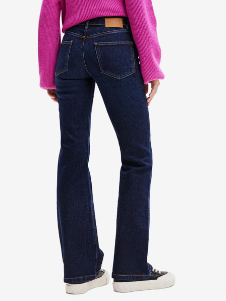 Desigual Dunkelblaue Damenjeans mit ausgestellter Passform Desigual Rem