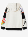 Desigual Schwarz-cremefarbener Kapuzenpullover für Jungen Desigual Renne