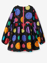 Desigual Desigual Alexa schwarzes gemustertes Kleid für Mädchen