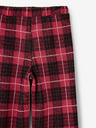 Desigual Dunkelrosa karierte Desigual Denis Hose für Mädchen
