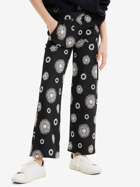 Desigual Schwarz gemusterte Mädchenhose Desigual Tessa