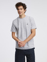 Tom Tailor Denim Hellgrau gestreiftes Herren-T-Shirt Tom Tailor Denim