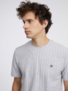 Tom Tailor Denim Hellgrau gestreiftes Herren-T-Shirt Tom Tailor Denim