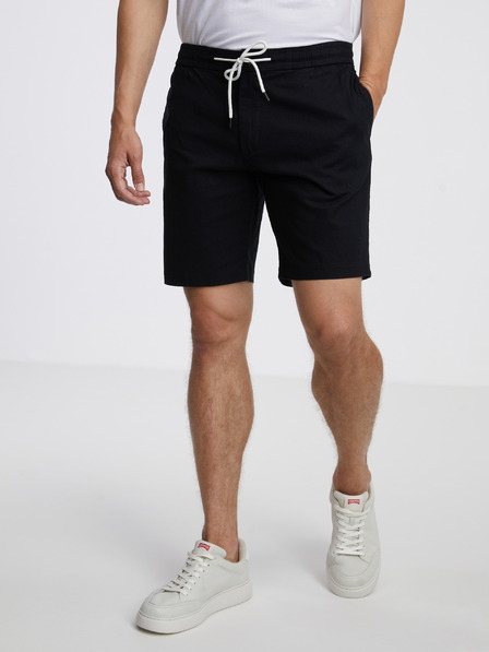 Tom Tailor Denim Schwarze Herrenshorts aus Leinen Tom Tailor Denim