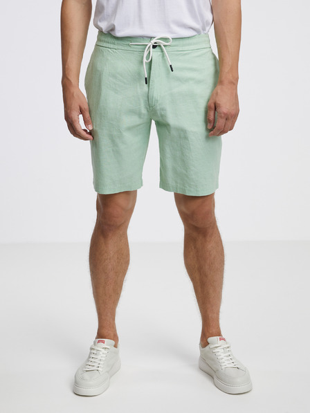Tom Tailor Denim Hellgrün Herren Leinen Shorts Tom Tailor Denim