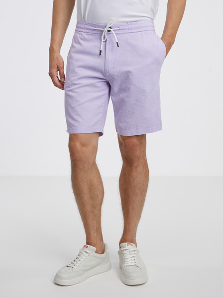 Tom Tailor Denim Hellviolett Herren Leinen Shorts Tom Tailor Denim