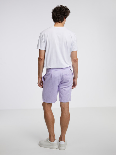 Tom Tailor Denim Hellviolett Herren Leinen Shorts Tom Tailor Denim