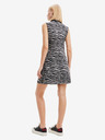 Desigual Graues und schwarzes gemustertes Damenkleid Desigual Safaruti