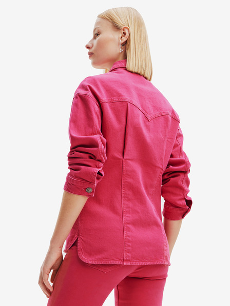 Desigual Dunkelrosa Desigual Damen Jeansjacke Morgon