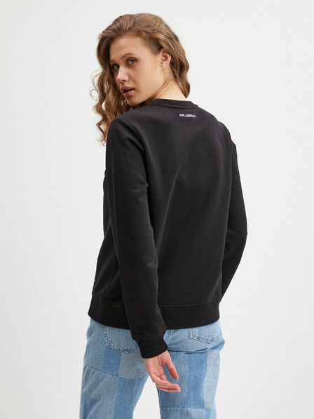 Karl Lagerfeld Schwarzes Damen-Sweatshirt KARL LAGERFELD Ikonik