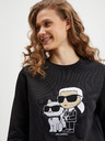 Karl Lagerfeld Schwarzes Damen-Sweatshirt KARL LAGERFELD Ikonik