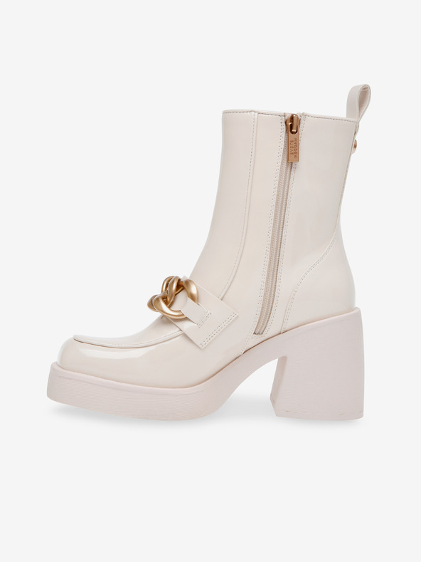 Steve Madden Cremefarbene Glitzer-Stiefeletten Steve Madden Blooms