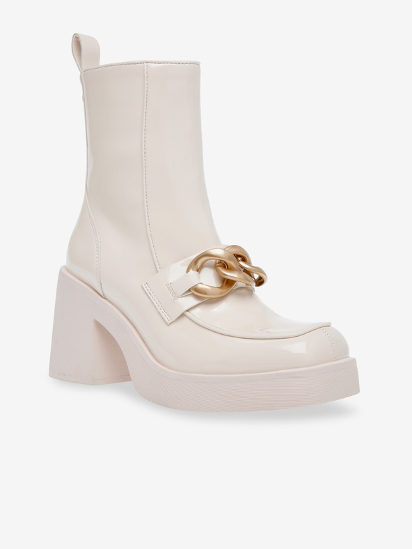 Steve Madden Cremefarbene Glitzer-Stiefeletten Steve Madden Blooms