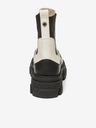 Steve Madden Schwarze Lederstiefeletten in Creme Steve Madden Merilyn
