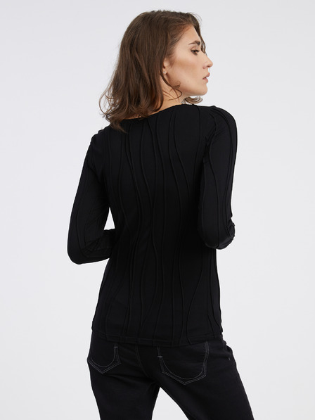 AWARE by VERO MODA Schwarzes gemustertes Damen-Shirt AWARE von VERO MODA Gudrun