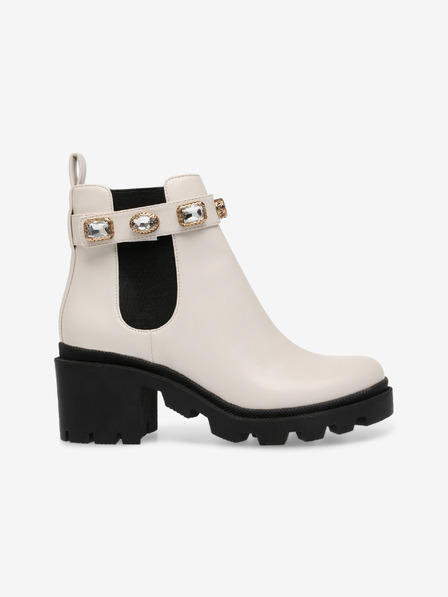Steve Madden Cremefarbene Steve Madden Amulet Damenstiefeletten mit Absatz
