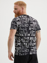 Versace Jeans Couture Schwarzes gemustertes Herren-T-Shirt Versace Jeans Couture