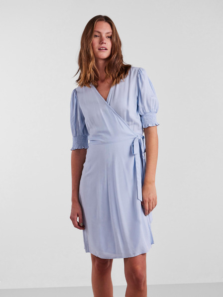 Pieces Hellblaues Damen Wickelkleid Pieces Tala