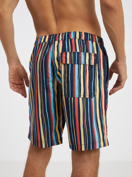 Tom Tailor Rot und blau gestreifte Herren-Bademode Tom Tailor
