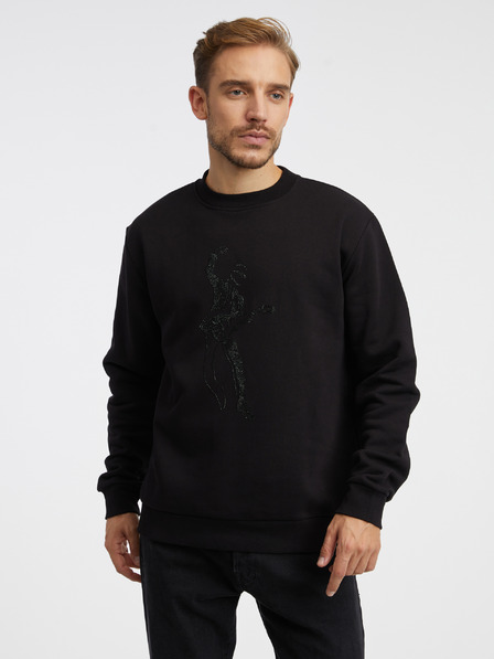 Karl Lagerfeld Schwarzes Herren-Sweatshirt KARL LAGERFELD