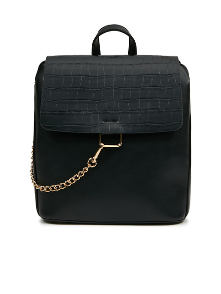 Orsay Schwarzer Damen-Rucksack mit Krokodil-Muster ORSAY