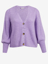 ONLY CARMAKOMA Hellviolette gerippte Damenstrickjacke ONLY CARMAKOMA Clare