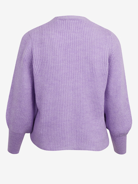 ONLY CARMAKOMA Hellviolette gerippte Damenstrickjacke ONLY CARMAKOMA Clare