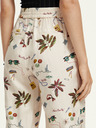 Scotch & Soda Cremefarbene gemusterte Hose für Damen Scotch & Soda