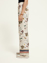 Scotch & Soda Cremefarbene gemusterte Hose für Damen Scotch & Soda