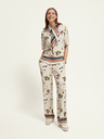 Scotch & Soda Cremefarbene gemusterte Hose für Damen Scotch & Soda