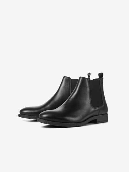 Jack & Jones Schwarze Herren Lederstiefeletten Jack & Jones Wargo