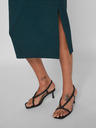 Vila Dunkelgrünes Basic-Midikleid für Damen VILA Armerone