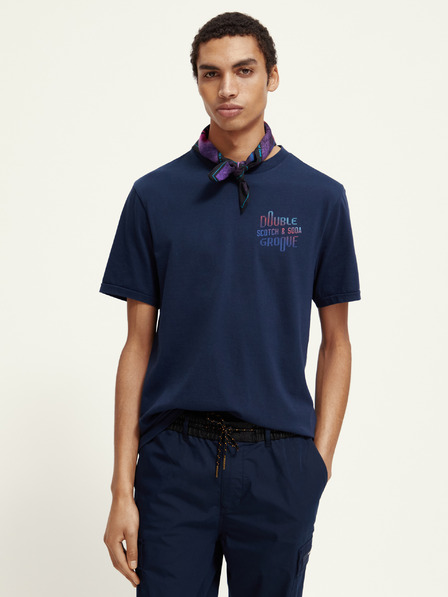 Scotch & Soda Dunkelblaues Herrenhemd Scotch & Soda