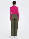 ONLY Dunkelrosa Damen Cropped Rippstrick Pullover ONLY Karol