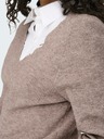 ONLY Beigefarbene gestreifte Damen-Strickjacke ONLY Atia