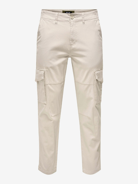 ONLY & SONS Cremefarbene Herrenhose mit Taschen ONLY & SONS Dean