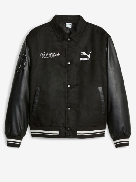 Puma Schwarze Puma Herren Team Varsity Jacke