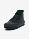 Diesel Schwarze Damen Leder Knöchel Turnschuhe Diesel Principia