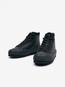 Diesel Schwarze Damen Leder Knöchel Turnschuhe Diesel Principia