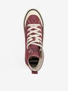 Diesel Diesel Hanami burgunderfarbene Damen-Sneakers mit Plateausohle