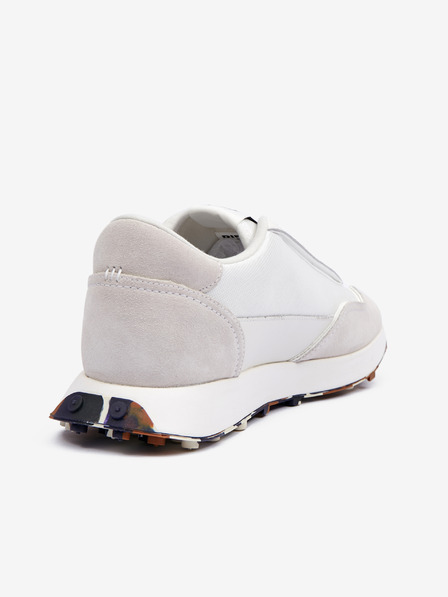 Diesel Beigefarbene und weiße Herren-Sneakers mit Wildlederdetails Diesel Racer