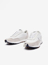 Diesel Beigefarbene und weiße Herren-Sneakers mit Wildlederdetails Diesel Racer
